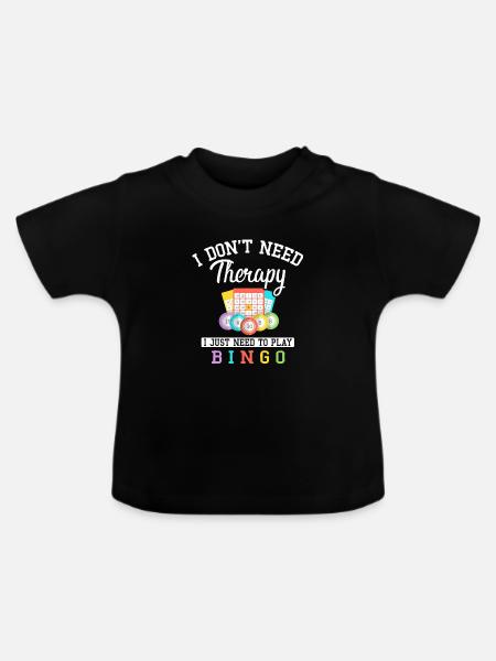 Lustiger Bingo Spieler Witz - Baby Bio-T-Shirt mit Rundhals - Schwarz