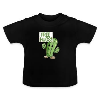 Cactus Câlins gratuits - T-shirt bio col rond Bébé - noir - Devant