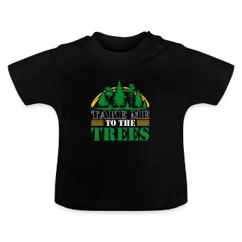 TREES - Baby Organic T-Shirt with Round Neck - black - Front
