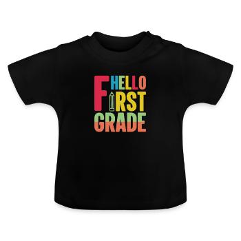 SCOLARITÉ DE PREMIÈRE ANNÉE INSCRIPTION DES ÉLÈVES DE PREMIÈRE ANNÉE - T-shirt bio col rond Bébé - noir - Devant