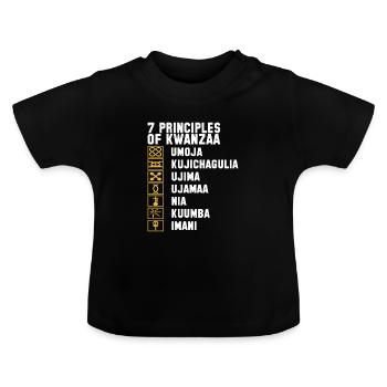 Kwanzaa Culture Roots Holiday Festival - Baby Organic T-Shirt with Round Neck - black - Front