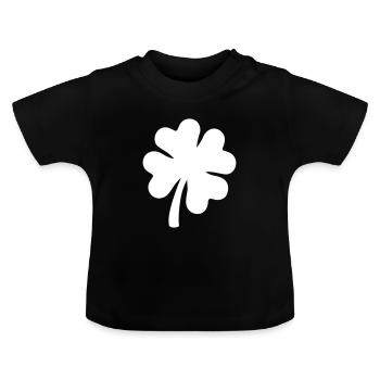 Trèfle - T-shirt bio col rond Bébé - noir - Devant