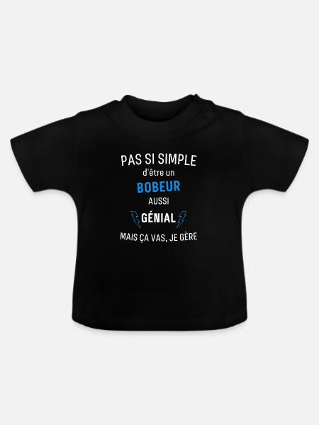 Toller Bobfahrer - Baby Bio-T-Shirt mit Rundhals - Schwarz