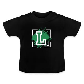 Lettre [L] Graffiti - T-shirt bio col rond Bébé - noir - Devant