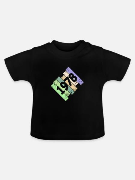 Kunstwerk 1978 - Baby Bio-T-Shirt mit Rundhals - Schwarz