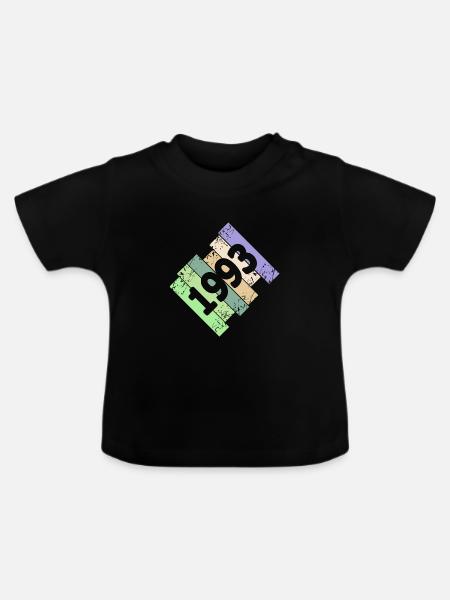 Artwork 1993 - Baby Bio-T-Shirt mit Rundhals - Schwarz