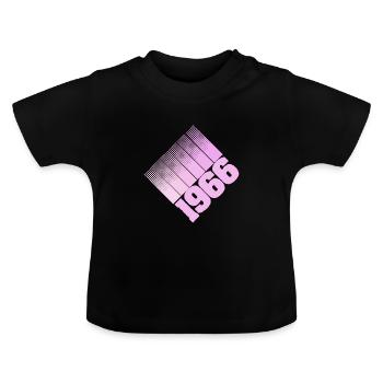 1966 - Baby Bio-T-Shirt mit Rundhals - Schwarz - Vorne