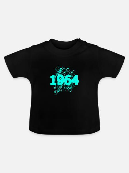 Retro 1964 - Baby Bio-T-Shirt mit Rundhals - Schwarz