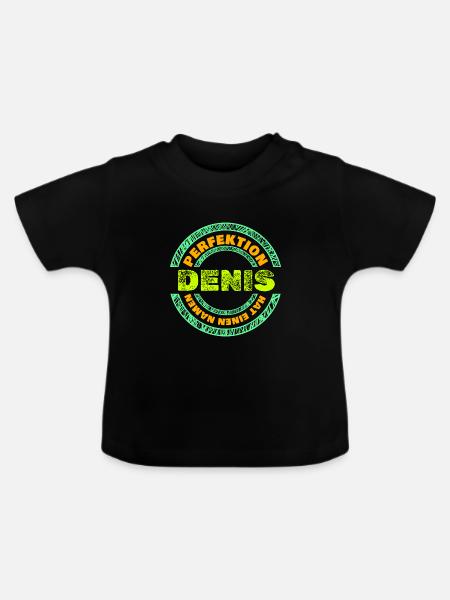 Denis als Denis - Baby Bio-T-Shirt mit Rundhals - Schwarz