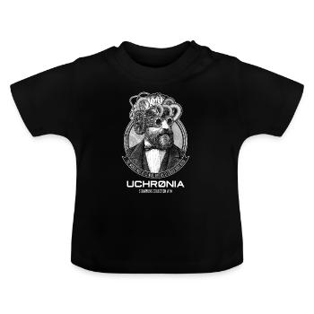 Uchronia # 04 - Steampunk Artificial Intelligence - Baby Organic T-Shirt with Round Neck - black - Front