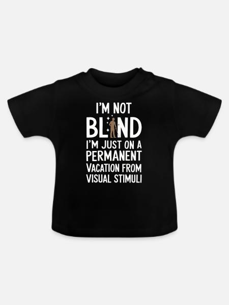 Blinde Blindheit Sehbehinderte Menschen - Baby Bio-T-Shirt mit Rundhals - Schwarz