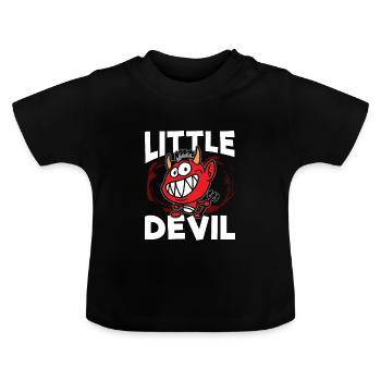 Petit diable - T-shirt bio col rond Bébé - noir - Devant