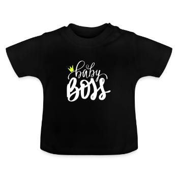 Baby Boss Kleiner Chef Little - Baby Bio-T-Shirt mit Rundhals - Schwarz - Vorne