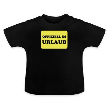 vacation - Baby Organic T-Shirt with Round Neck - black - Front