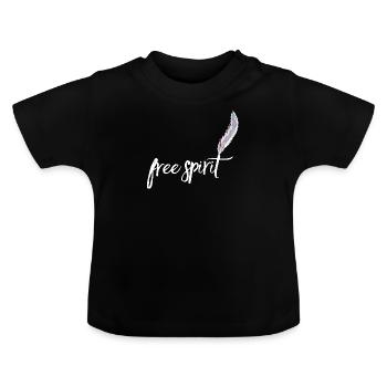Free Spirit mit Feder hell Vol. 2 - T-shirt bio col rond Bébé - noir - Devant