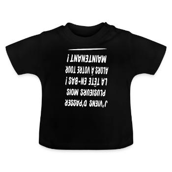 CADEAU POUR BEBE CADEAU BABY SHOWER - T-shirt bio col rond Bébé - noir - Devant