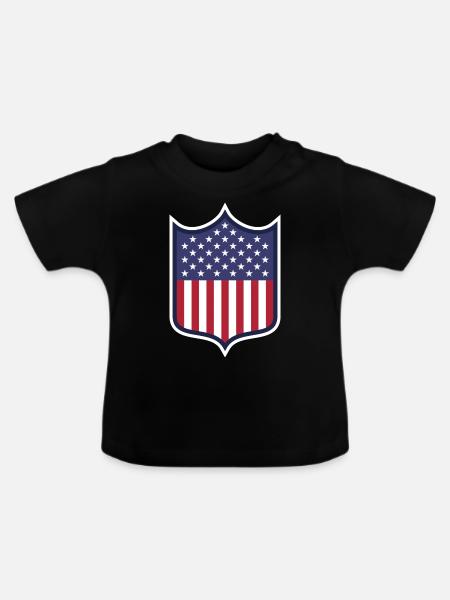 USA - Baby Bio-T-Shirt mit Rundhals - Schwarz