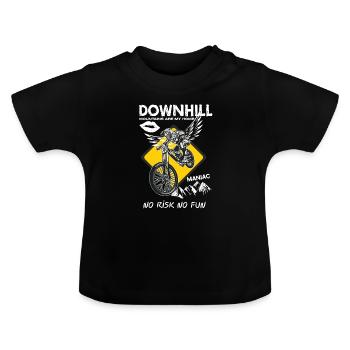 Downhill - Baby Bio-T-Shirt mit Rundhals - Schwarz - Vorne