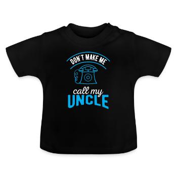 Cadeau bébé oncle oncle oncle brorson neveu - T-shirt bio col rond Bébé - noir - Devant