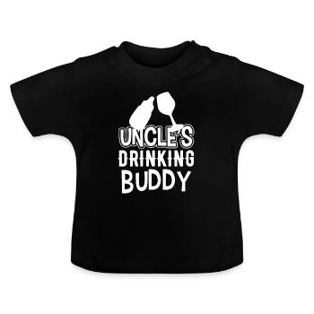 Cadeau bébé oncle oncle oncle brorson neveu - T-shirt bio col rond Bébé - noir - Devant