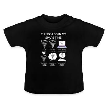 Tornade - T-shirt bio col rond Bébé - noir - Devant