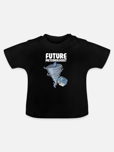 Zukünftiger Meteorologe - Baby Bio-T-Shirt mit Rundhals - Schwarz
