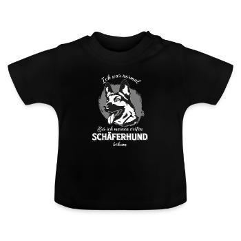 Ich war normal - Baby Bio-T-Shirt mit Rundhals - Schwarz - Vorne