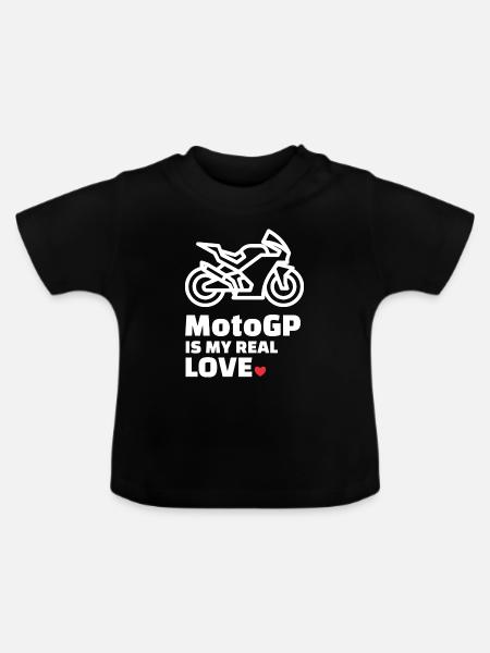 Ich Liebe MotoGP - Baby Bio-T-Shirt mit Rundhals - Schwarz