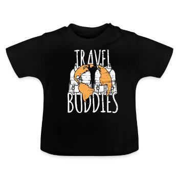 Reisen - Baby Bio-T-Shirt mit Rundhals - Schwarz - Vorne