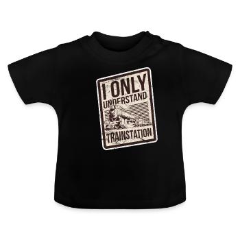 Lustiger Denglisch Spruch Denglisch Sprüche - Baby Bio-T-Shirt mit Rundhals - Schwarz - Vorne
