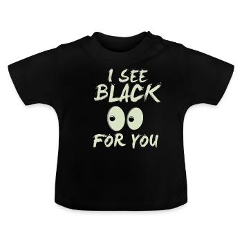 Lustiger Denglisch Spruch Denglisch Sprüche - Baby Bio-T-Shirt mit Rundhals - Schwarz - Vorne