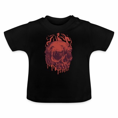Bloody Skull - Vauvan luomu-t-paita, jossa pyöreä pääntie