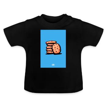Cookies - Baby Bio-T-Shirt mit Rundhals - Schwarz - Vorne