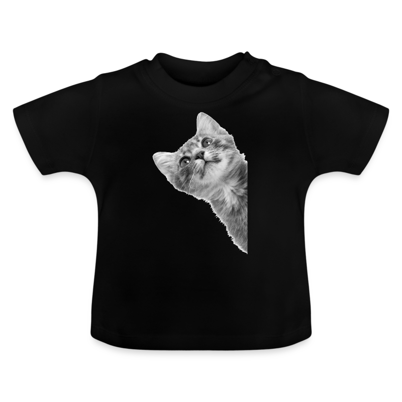Hinterhältige Katze - Baby Bio-T-Shirt mit Rundhals