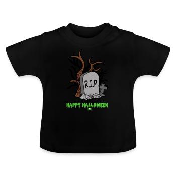 Croix monstre - T-shirt bio col rond Bébé - noir - Devant