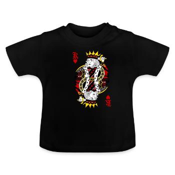 Herz König Poker Karte Halloween Kostüm lustig - Baby Bio-T-Shirt mit Rundhals - Schwarz - Vorne