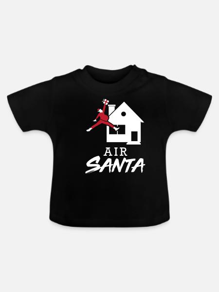 Weihnachtsmann - Baby Bio-T-Shirt mit Rundhals - Schwarz