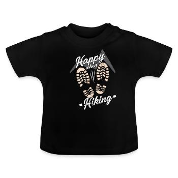 marche - T-shirt bio col rond Bébé - noir - Devant