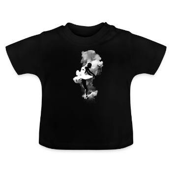 Danse classique fumée (blanc) - T-shirt bio col rond Bébé - noir - Devant