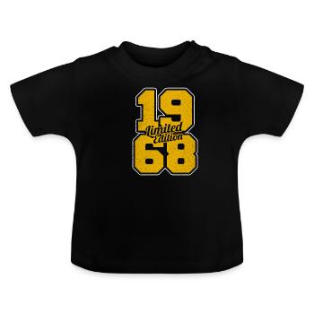 Fondé en 1968 dix-neuf ans 68 50 ans cadeau d'anniversaire - T-shirt bio col rond Bébé - noir - Devant