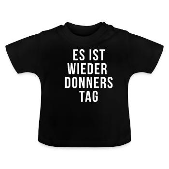 C'est encore jeudi - La politique proteste à Vienne - T-shirt bio col rond Bébé - noir - Devant