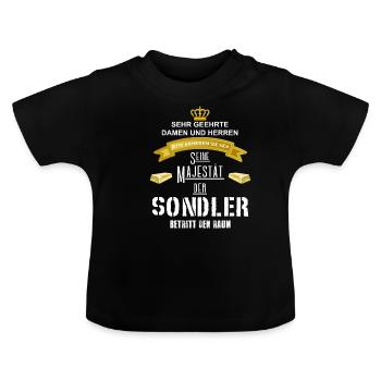 Magnes Sondler - Sondeln - Sondeurs - Or - T-shirt bio col rond Bébé - noir - Devant