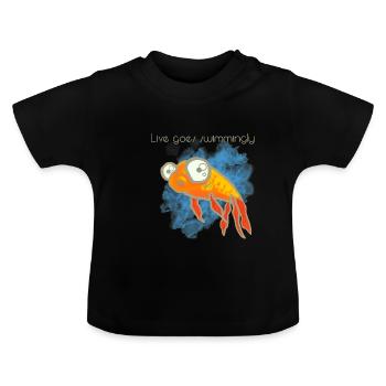 Poisson poisson poisson poisson - T-shirt bio col rond Bébé - noir - Devant