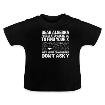 Algèbre mathématique Sarcasm Single Ex Gift Compkon - T-shirt bio col rond Bébé - noir - Devant