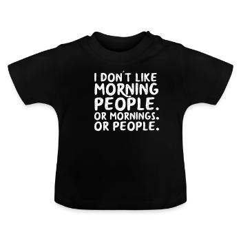 Morning People - Morning People - Baby Organic T-Shirt with Round Neck - black - Front