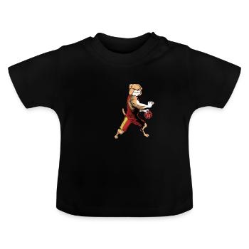 Basketball dog basketball player - Baby Organic T-Shirt with Round Neck - black - Front