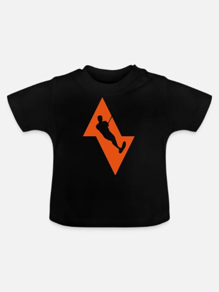 Wasserski - Baby Bio-T-Shirt mit Rundhals - Schwarz