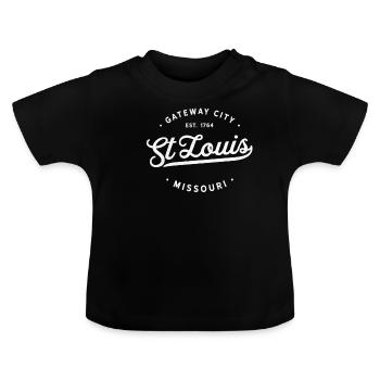 Classique Rétro Vintage St Louis Missouri USA - T-shirt bio col rond Bébé - noir - Devant