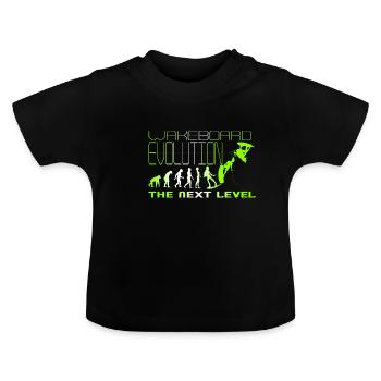 Wakeboard Evolution Next Level Frau - Baby Bio-T-Shirt mit Rundhals - Schwarz - Vorne