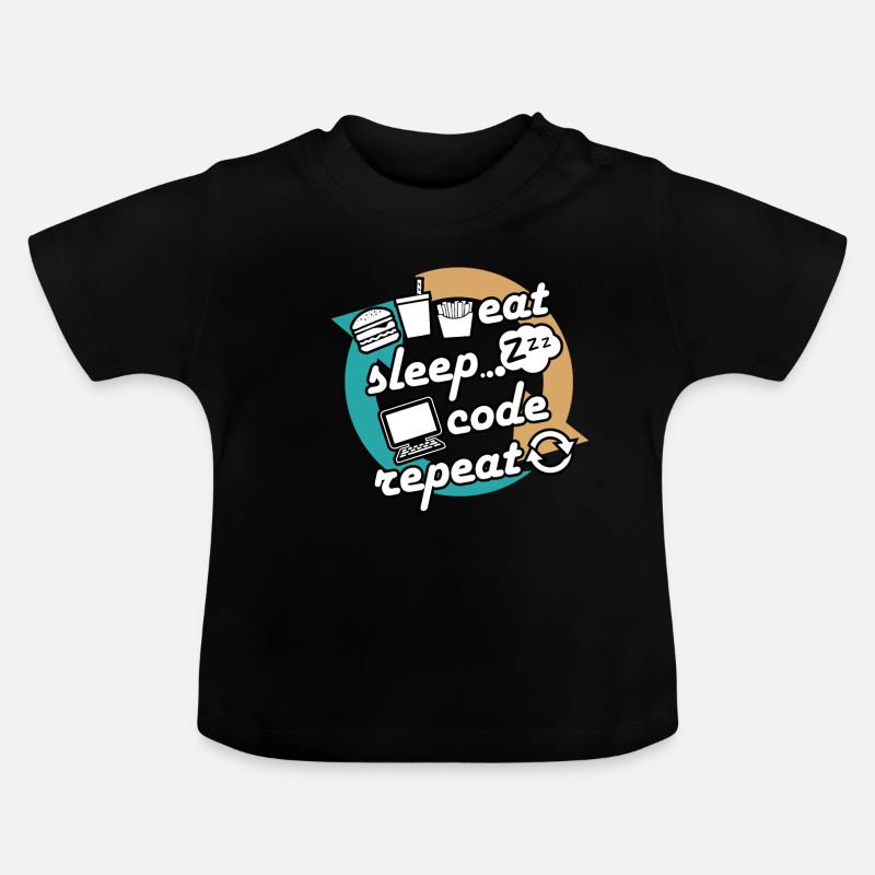 Computer scientist computer science programming engineer - Baby Organic T-Shirt with Round Neck - black